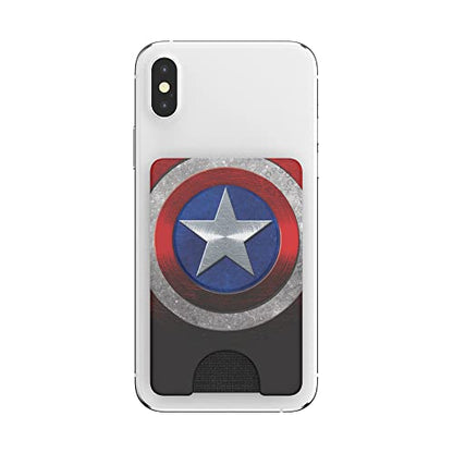 PopSockets Adhesive Phone Wallet with Grip- Captain America - color: Captain America, style: Adhesive
