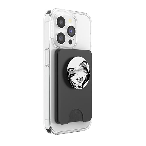 Cute Ecchi Hentai Girl Ahegao Waifu Pop Socket PopSockets PopWallet for MagSafe - style: Magnetic PopWallet