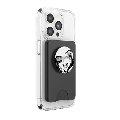 Cute Ecchi Hentai Girl Ahegao Waifu Pop Socket PopSockets PopWallet for MagSafe - style: Magnetic PopWallet