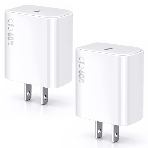 [Apple MFi Certified]Apple iPhone 17e 16 15 Charger Block,2Pack 40-60W USB C Charging Plug Power Adapter USB C Block Quick Charging for iPhone 17 Air/17 Pro Max/16e/16 Pro/15 Pro Max/14/13/12/11/iPad