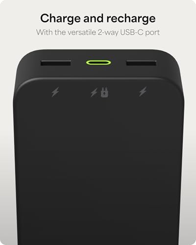 mophie Powerstation XL Power Bank 2023-20,000 mAh Large Internal Battery, (2) USB-A Ports and (1) 20W USB-C PD Fast Charging Input/Output Port, Travel-Friendly - size: 20,000 mAh, style: Gen 2
