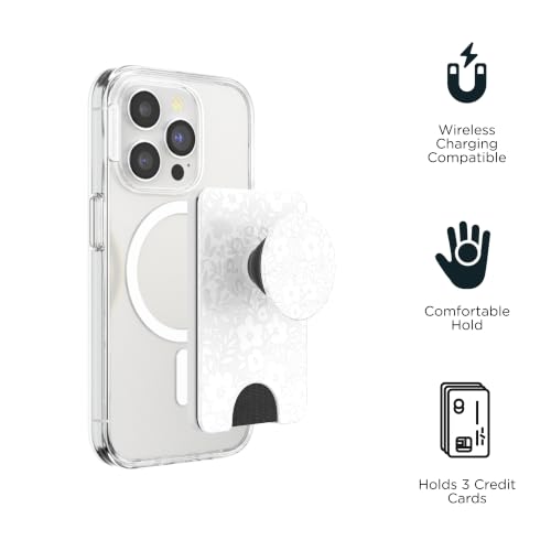 PopSockets Phone Wallet for MagSafe with Grip- Blanc Fresh - color: Blanc Fresh, style: MagSafe