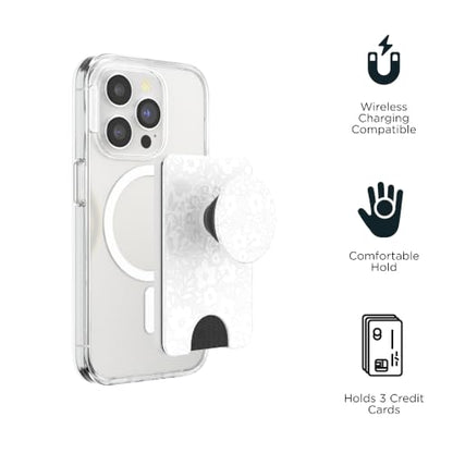 PopSockets Phone Wallet for MagSafe with Grip- Blanc Fresh - color: Blanc Fresh, style: MagSafe
