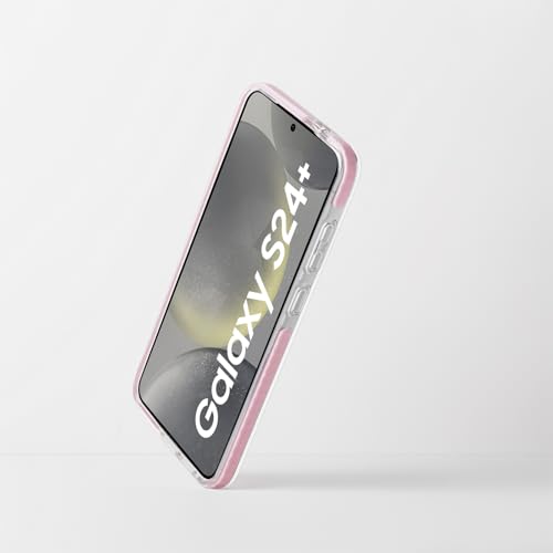 Dumkery Cute Phone Case for Samsung Galaxy S24 Plus, Bow Aesthetic Pattern Cases, Soft Clear TPU Shockproof Bumper Cover for Girls Women, Pink - size: Samsung Galaxy S24 Plus