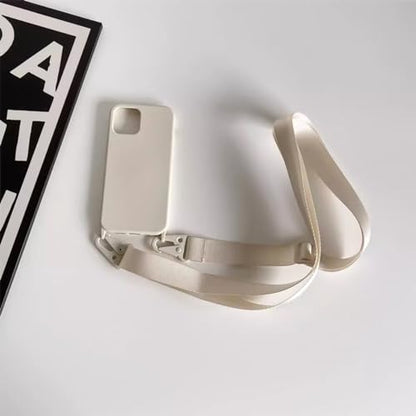 Crossbody Phone Case Compatible with iPhone 6/7/8/SE2/SE3, Cute Soft Silicone Cover with Lanyard Adjustable Shoulder Strap Shockproof Protector Women Girls White - color: White, size: iPhone 6/7/8/SE2/SE3