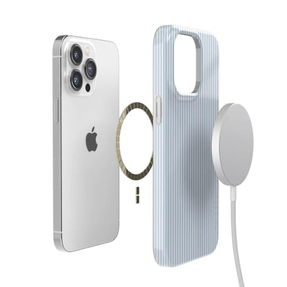 Casely iPhone 14 Pro Case | Marina Lines | Tiny Pinstripe | Compatible with MagSafe | Classic Ultra Thin Design - color: Marina Lines | Tiny Pinstripe, size: Iphone 14 Pro