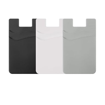 3 Pcs Card Holder for Back of Phone,Silicone Back Card Holder - color: 3PCS