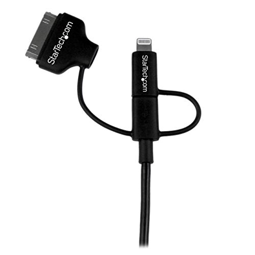 StarTech 3ft/1m Lightning, 30-pin Dock, Black (LTADUB1MB) - style: 8-pin lightning|micro-USB|30-pin dock