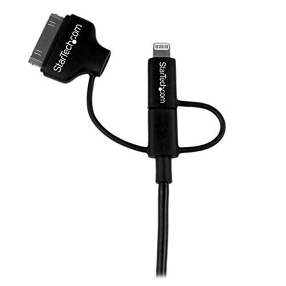 StarTech 3ft/1m Lightning, 30-pin Dock, Black (LTADUB1MB) - style: 8-pin lightning|micro-USB|30-pin dock