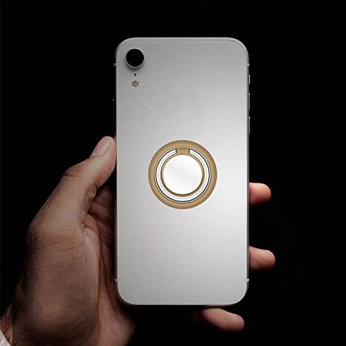 Phone Grip Ring Holder, 360° Rotation Finger Gripper and Kickstand for iPhone & Samsung, Compatible with Cell Phone Magnet and All Magnetic Mounts - Gold
