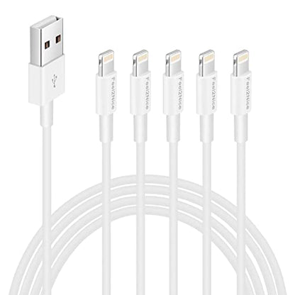 Apple iPhone Charger - 5Pack 3FT Lightning Cable Syncing & Charging, Compatible with iPhone Xs, Xs MAX, XR, X, 8/Plus, 7/6/5/Plus More