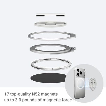 Grat 4 for Magsafe Magnetic Phone Grip Stand, Silver - color: Silver