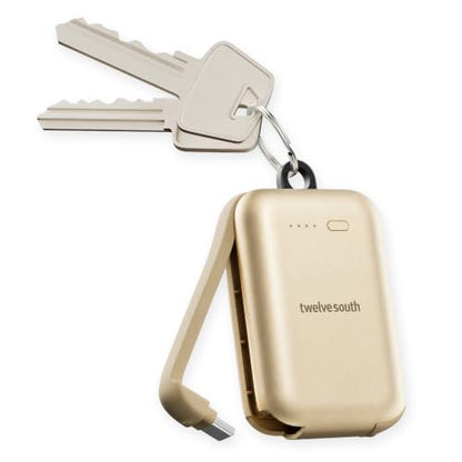 Twelve South PowerClip Mini Portable Power Bank 2000mAh Gold - color: Gold