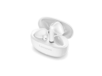 Lenovo E310 True Wireless Earbuds, Bluetooth 5.3 TWS Headphones with 13mm Drivers, AI Noise Reduction Mic, Up to 20H Battery with Case, USB-C Charging, IPX4 Water Resistant, Touch Control, White - color: White