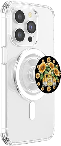 Cute Sunflower Pattern For Gardener And Women Floral Gnome PopSockets PopGrip for MagSafe - style: Magnetic PopGrip