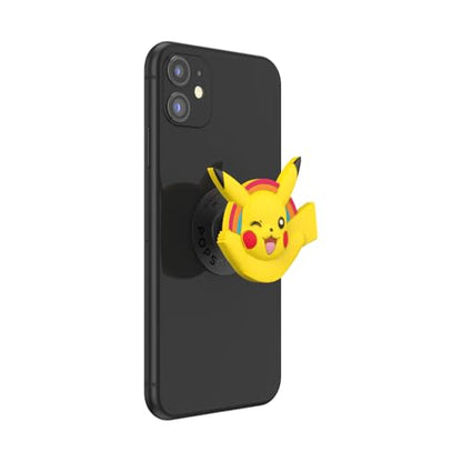 PopSockets Phone Grip with Expanding Kickstand, Adhesive Grip, PopOut, Pokemon - PopOut Pikachu - color: Pikachu PopOut, style: Adhesive