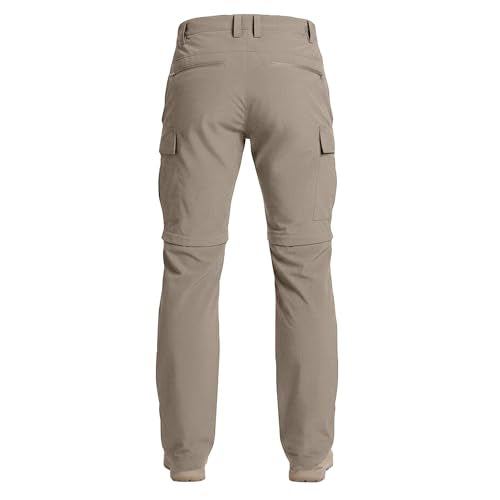 Mens Cargo Pants Convertible Zip-Off Waterproof Work Pants Lightweight with Multi Pockets Stretch Tactical Hiking Pant - color: 11#camel, size: X-Large
