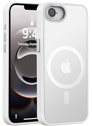 Newfuture Designed for iPhone 17e Case & iPhone 16e Case with Magnetic [13 FT Military Drop Protection] [Compatible with Magsafe] Translucent Shockproof with Anti-Fingerprint Phone Case, Frosted White | Military Drop Protection, Slim Matte Anti-Fingerprin