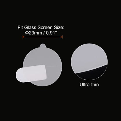 HARFINGTON 5pcs Watch Glass Screen Protectors 23mm Soft TPU Anti-scratch HD Clear High Definition Round Smartwatch Screen Protection Film (for Flat Screen) - size: 23mm