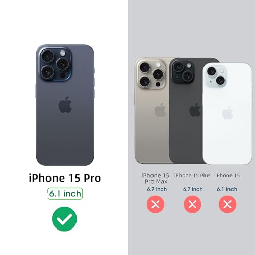 Arae Compatible with iPhone 15 Pro Case with Card Holder and Wrist Strap Wallet Flip Cover for iPhone 15 Pro 6.1 inch,Black - color: Black, size: iPhone 15 Pro 6.1 inch