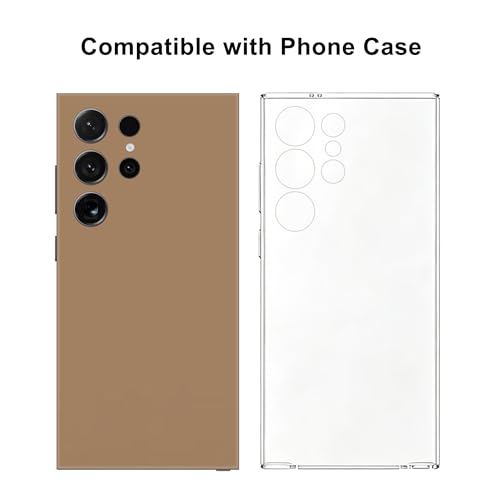 2 Pack Skin Wraps Compatible with Samsung Galaxy S24 Ultra (Khaki) - color: Khaki