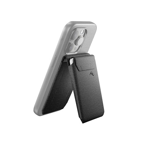 Peak Design Mobile Stand Wallet, Charcoal, Slim Profile, On-Demand Stand, Weatherproof Nylon Fabric, Connects to Mobile Cases, MagSafe Compatible, for iPhone, Samsung and Google Phones - color: Charcoal