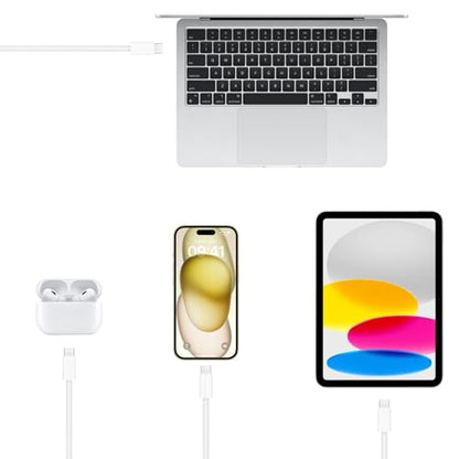 Short iPhone 17/17e/16/16e/15 USB C to USB C Woven Cable for iPhone 17Air, 16 15 Pro Max,Plus, 60W Charging Cord for AirPods 4/Pro (2nd/3rd Gen), iPad 10th Gen/iPad Pro/Air 5 4th Charger Cable (1.5ft) - size: 1.5FT, style: USB C to USB C