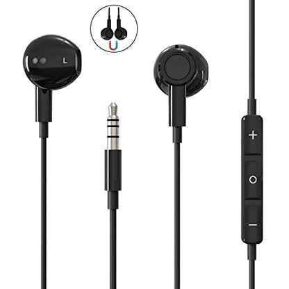 BENEWY in-Ear Headphones, 3.5mm Earphones Wired Earbuds with Microphone - color: Black