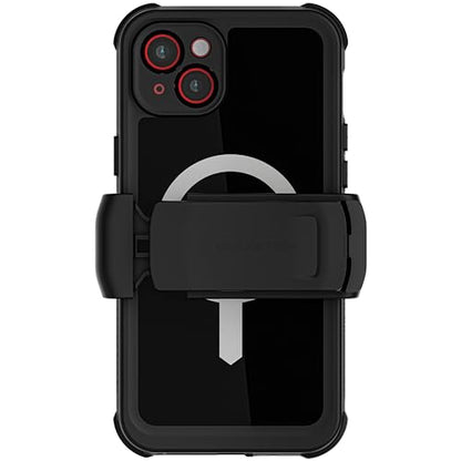 Ghostek Nautical iPhone 15 Plus Waterproof Case with Holster Clip - Screen & Camera Protector, MagSafe Compatible, Heavy Duty Protection (6.7 Inch, Black) - color: Black, size: iPhone 15 Plus