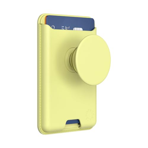 PopSockets Phone Wallet for MagSafe with Grip- Butter Yellow - color: Yellow, style: With Grip