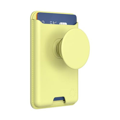 PopSockets Phone Wallet for MagSafe with Grip- Butter Yellow - color: Yellow, style: With Grip