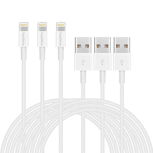 Apple iPhone Charger - 5Pack 3FT Lightning Cable Syncing & Charging, Compatible with iPhone Xs, Xs MAX, XR, X, 8/Plus, 7/6/5/Plus More