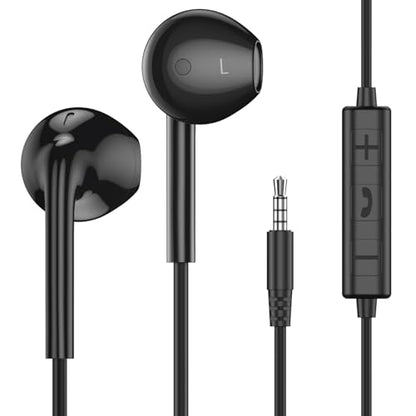 Wired Earbuds with Microphone,Wired Earphones in Ear Headphones HiFi Stereo - color: Black, size: 1 pack