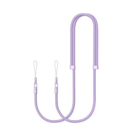 Thickened Crossbody Strap, Shoulder Neck Camera Phone Strap, Light Purple - color: Light Purple