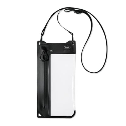 bitplay AquaSeal IPX8 Waterproof Phone Pouch, Outdoor Dry Bag with Adjustable Lanyard for Universal Phone Case,Vertical Wear, Black - color: Black