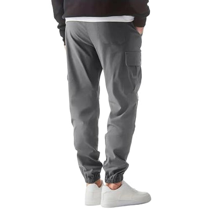 Men's Cargo Pants Canvas Durable Tactical Water Resistant Flap Pockets BDU Travel Camping Tactical Pants for Men - color: A Dark Gray, size: Small