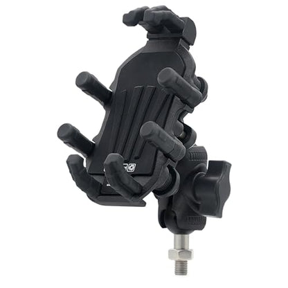 Motorcycle Phone Mount Holder with Vibration Dampener Motorcycle Cell Phone Holder 360 Degree Adjustable Rotation Motorbike Rearview Mirror Mount (M8 Ball Head Mount) - size: M8 Ball Head Mount