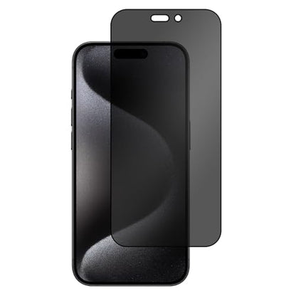 Just In Case Privacy Tempered Glass Screen Protector for iPhone 15 Pro - 9H, Anti-Spy Filter, High Transparency, Case-Friendly