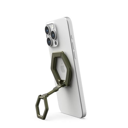 URBAN ARMOR GEAR UAG Magnetic Phone Ring Stand Compatible with MagSafe Magnet, Removable Metal Finger Ring Grip & 360 Rotation Adjustable Kickstand for iPhone 17, Galaxy S26, Olive Drab
