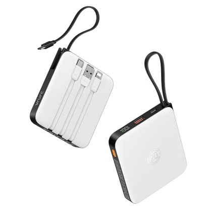 VRURC Battery Pack Portable Charger 10000mAh, 22.5W Fast Charging - color: White