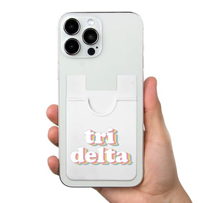 Sorority Shop Delta Koala Pouch - Retro Design Card Holder for Mobile Case- Phone Wallet Stick on - Ultra-Thin and Lightweight Device Case Wallet - Holds Cards and Cash (Pack of 2) - size: 2.25"W x 3.25"L (Pack of 2)
