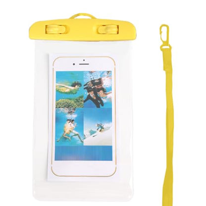 Waterproof Pouch for Phone Transparent Touchscreen Phone Holder | Water Play Cellphone Bag for Beach Cruise Vacation Running Camping Swimming Cycling Kayak Diving Travel - color: Yellow