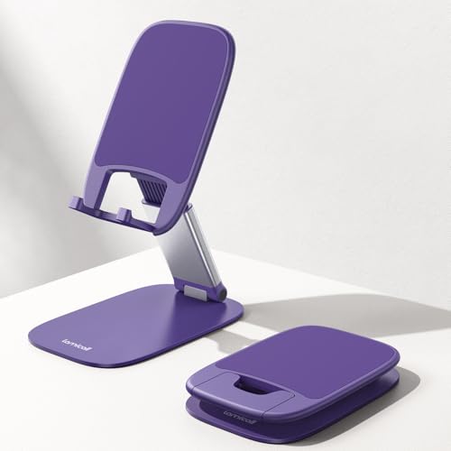 Lamicall Ultra-Thin Phone Holder for Desk, Purple Office Desk Accessories - color: Purple