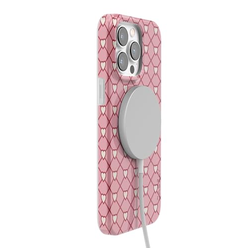 Casely iPhone 14 Pro Case | Love Locks | Pink Hearts | Compatible with MagSafe | Classic Ultra Slim Design - color: Love Locks | Pink Hearts, size: iPhone 14 Pro