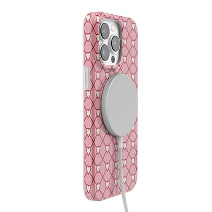 Casely iPhone 14 Pro Case | Love Locks | Pink Hearts | Compatible with MagSafe | Classic Ultra Slim Design - color: Love Locks | Pink Hearts, size: iPhone 14 Pro
