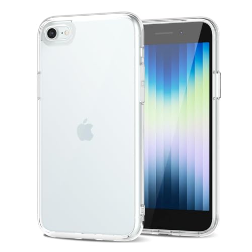 LoeoeL for iPhone SE 2022/2020/ 7/8 Case Clear, Transparent Hybrid SE Phone Case [Hard Plastic & Soft Silicone Bumper] Acrylic Non Yellowing Thin Slim Protective Cover, Crystal Clear - color: Crystal Clear, size: SE / 7 / 8