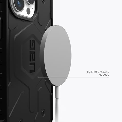 URBAN ARMOR GEAR UAG Case [Update Ver] Compatible with iPhone 15 Pro Case 6.1" Pathfinder Black Built-in Magnet Compatible with MagSafe Charging Rugged Military Grade Dropproof Protective Cover - color: Black