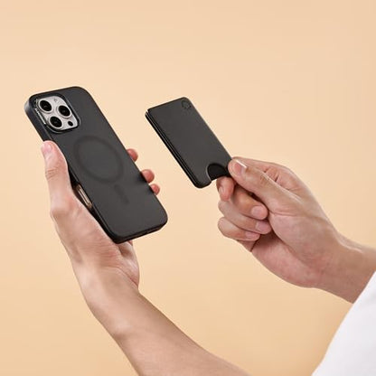 PopSockets Phone Wallet for MagSafe w/o Grip- Black - color: Black No Grip, style: Magsafe No Grip