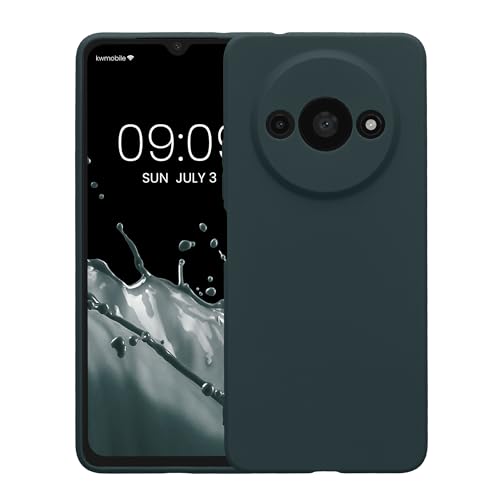 kwmobile Case Compatible with Xiaomi Redmi A3 Case - Protective Slim TPU Phone Cover - Soft Matte Finish - Dark Slate - color: Dark Slate