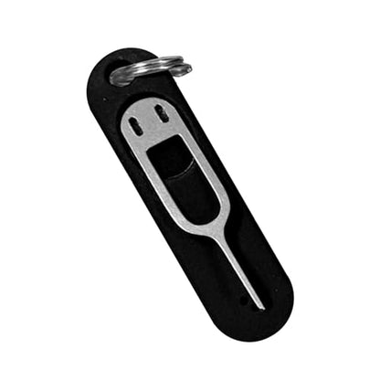 Sim Ejector Tool - Intuitive Removal Sim Card Tools, Needle Opener Sim Card Removers | Sim Card Tray Eject Pin, Card Tray Opening Tool with Detachable Keychain Charm for Smart Phones and Tablets - color: Black